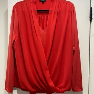 “Alfani” Chiffon/spandex Orange Blouse